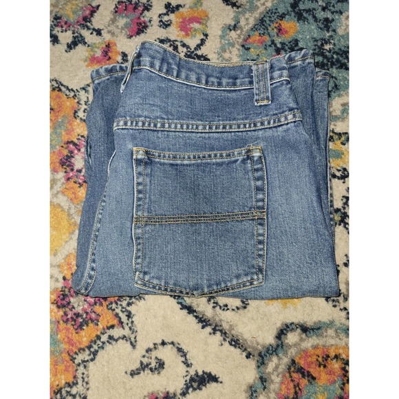 VINTAGE 90s Twenty Six Red Sz 36 Blue Jean Denim Shorts style #R3000 EUC Juggalo - Picture 3 of 7